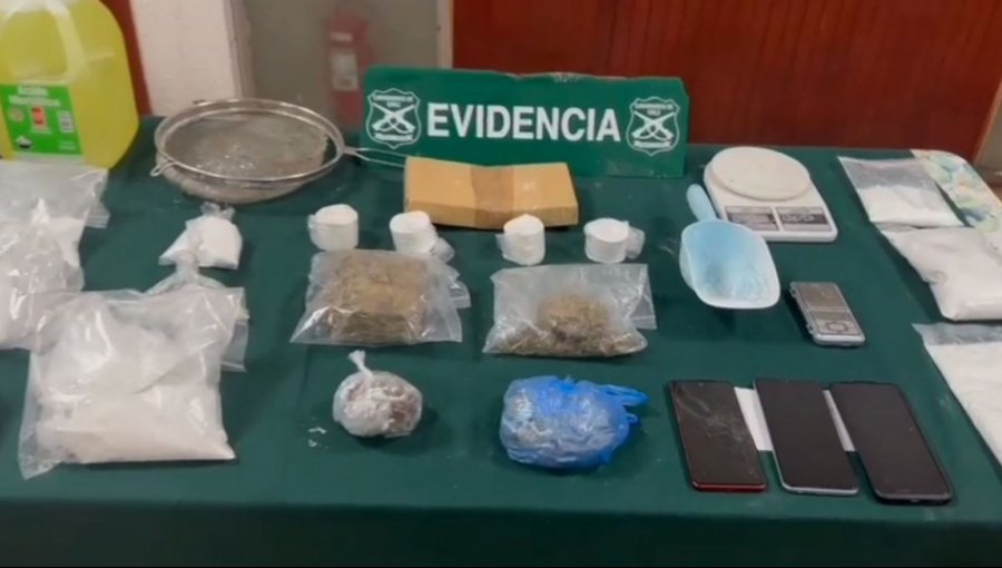 Denuncia por violencia intrafamiliar permite hallar un laboratorio narco en Maipú