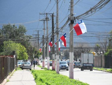1.800 banderas chilenas adornarán las calles de La Calera durante las Fiestas Patrias