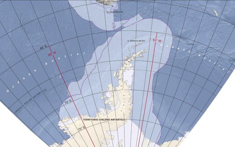 Cancillería argentina presenta queja formal tras mapa de espacios marítimos realizado por la Armada de Chile