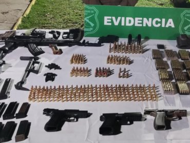 Incautan armas, municiones y droga en procedimiento policial en población de La Pintana