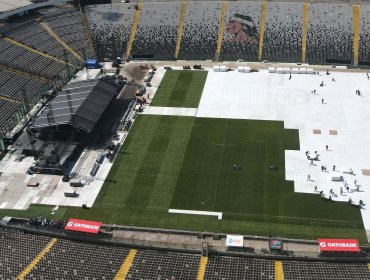 ANFP inspecciona estado de la cancha del estadio Monumental tras recital de Bruno Mars