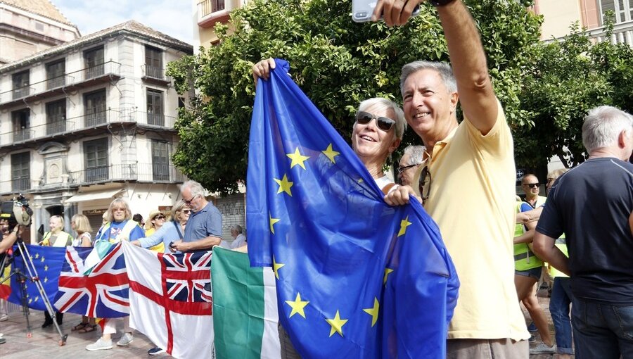 Manifestantes piden en Londres el regreso del Reino Unido a la Unión Europea