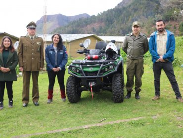 Delegada Presidencial Regional entregó cuadrimoto a Carabineros de Juan Fernández