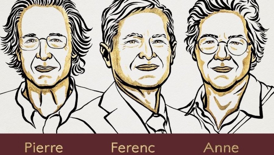 Pierre Agostini, Ferenc Krausz y Anne L'Huillier fueron galardonados con el Premio Nobel de Física 2023