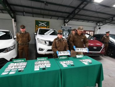 En 48 horas, Carabineros recuperó seis vehículos robados y detuvo a siete sujetos en Temuco