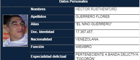 Descartan que en Chile se encuentre el llamado "niño Guerrero" líder del Tren de Aragua