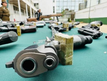 Carabineros ha incautado 552 armas de fuego en la región de Valparaíso en lo que va del año