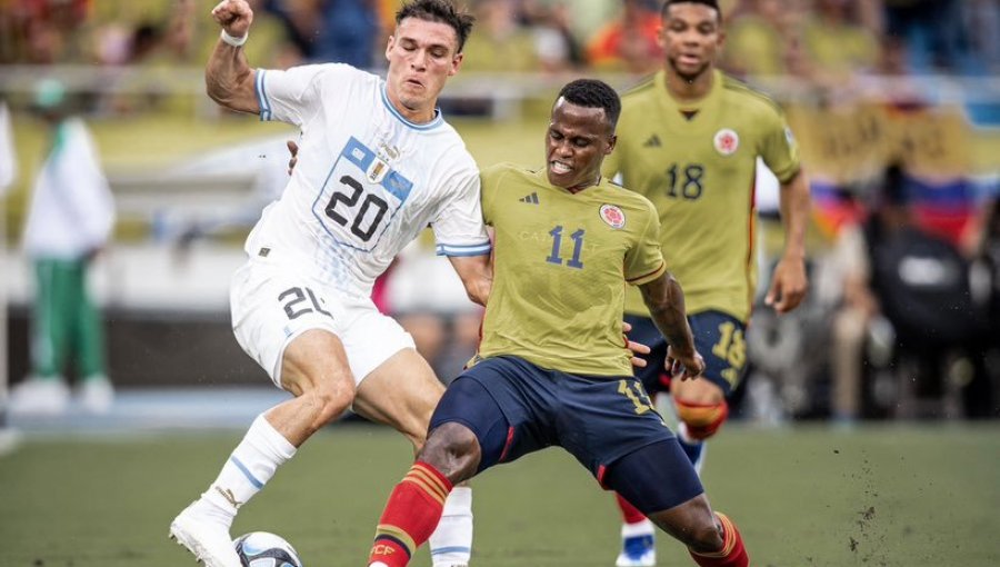 Uruguay rescató un agónico empate frente a Colombia en Barranquilla por las Clasificatorias