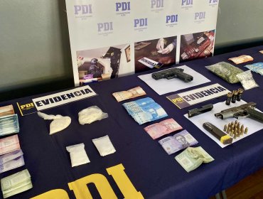 Cae peligrosa banda narco que operaba en la parte alta de Viña del Mar: incautaron armas, drogas, medicamentos y dinero en efectivo