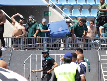 Hinchas de Iquique y Wanderers protagonizan incidentes en el Tierra de Campeones