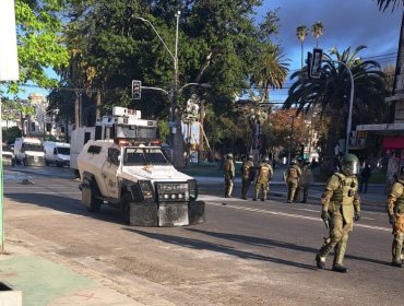 Incidentes se registraron en la Av. Pedro Montt de Valparaíso en el marco de conmemoración del estallido social