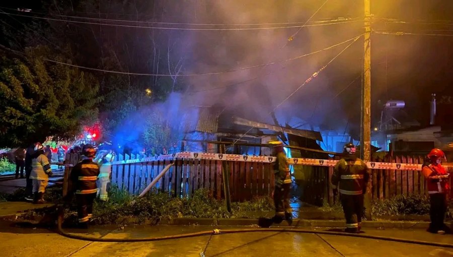 Tragedia familiar en Angol: niños de 6, 8 y 11 años mueren en incendio en su casa