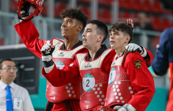 Chile consiguió una medalla de plata en el taekwondo por equipos de Santiago 2023