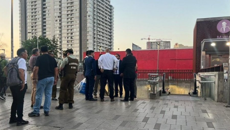 Dos heridos dejó balacera tras asalto frustrado al interior de la estación Matta de la Línea 3 del Metro de Santiago