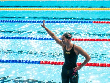 Kristel Köbrich se quedó con la plata en los 1.500 metros libres de natación en Santiago 2023