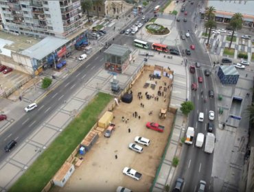 Dan inicio a la construcción de cuatro plazas en el bandejón central del par Viana - Álvarez de Viña del Mar