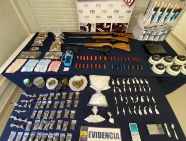 Seis personas son detenidas por tráfico de drogas y tenencia de armas en Paine