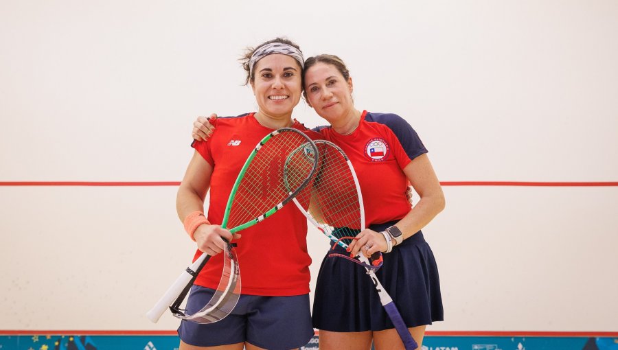 Ana María Pinto y Giselle Delgado se quedaron con el bronce para Chile en dobles femenino del squash de Santiago 2023