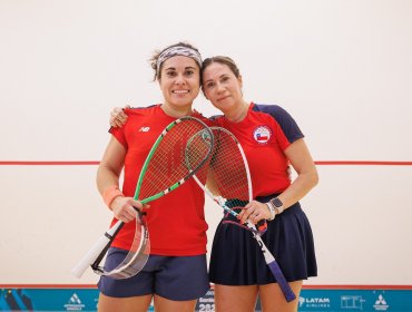 Ana María Pinto y Giselle Delgado se quedaron con el bronce para Chile en dobles femenino del squash de Santiago 2023