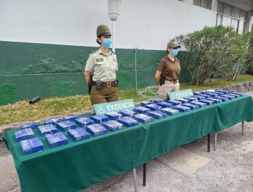 Capturan a dos dominicanos con cocaína avaluada en $2.000 millones en Arica