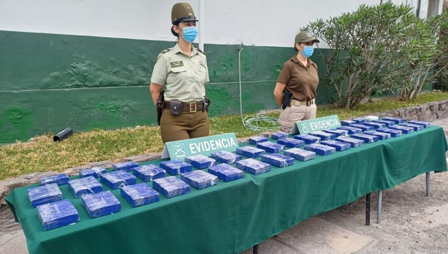 Capturan a dos dominicanos con cocaína avaluada en $2.000 millones en Arica