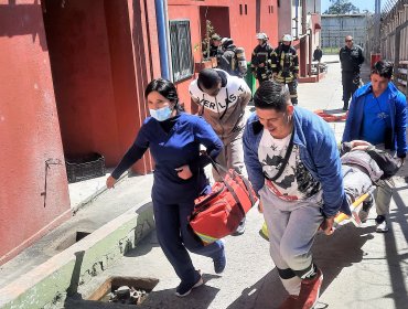 Simulacro en la cárcel de Valparaíso incluyó un intento de fuga con posterior incendio