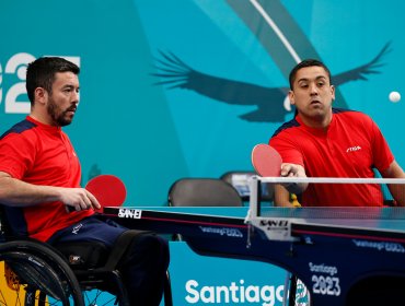 Maximiliano Rodríguez y Cristián González le dieron un nuevo oro a Chile en el dobles MD8 del para tenis de mesa de Santiago 2023