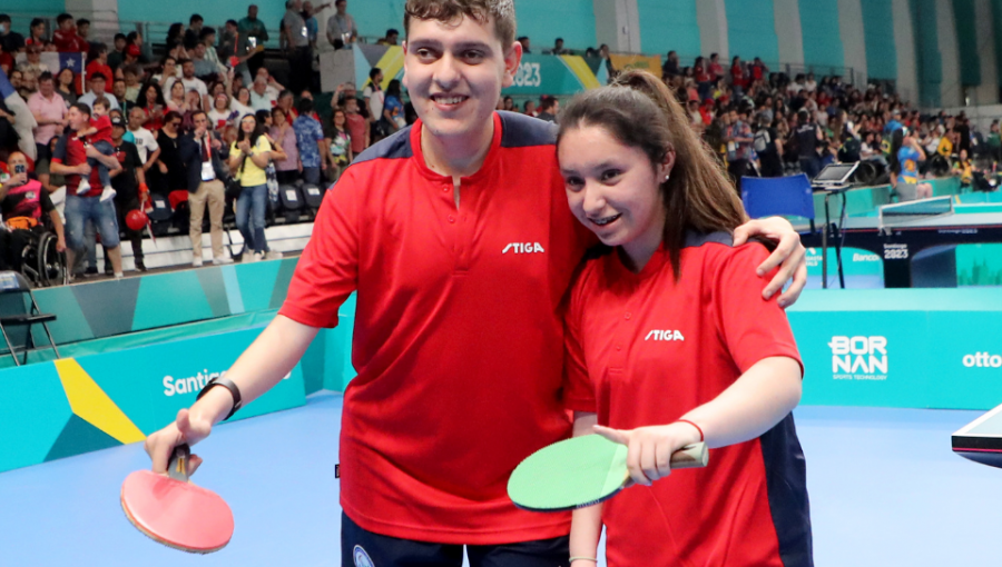 Séptimo oro para Chile: Ignacio Torres y Florencia Pérez remontaron en la final de dobles mixtos del para tenis de mesa