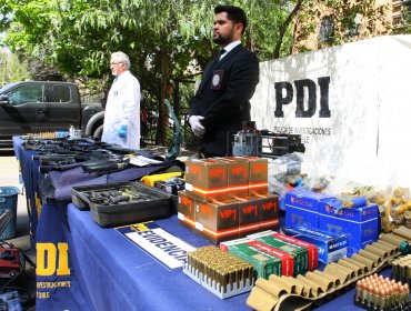 Desbaratan taller clandestino para fabricar armas de fuego en Conchalí