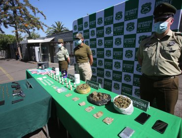 Carabineros detiene a grupo de traficantes de drogas que operaba en tres comunas de Santiago