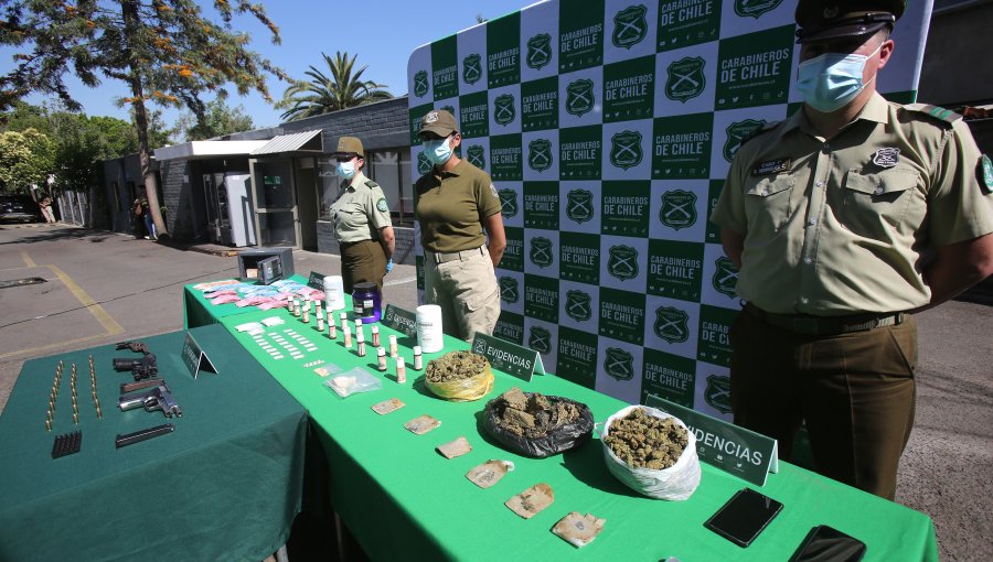 Carabineros detiene a grupo de traficantes de drogas que operaba en tres comunas de Santiago