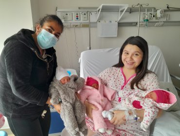 Viñamarina de 21 años se convirtió en madre de trillizos: todos nacieron en buenas condiciones