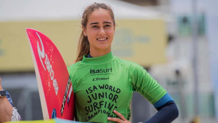 Rafaella Montesi logra quedar en el puesto 25 en el Mundial ISA World Junior Surfing Championship 2023