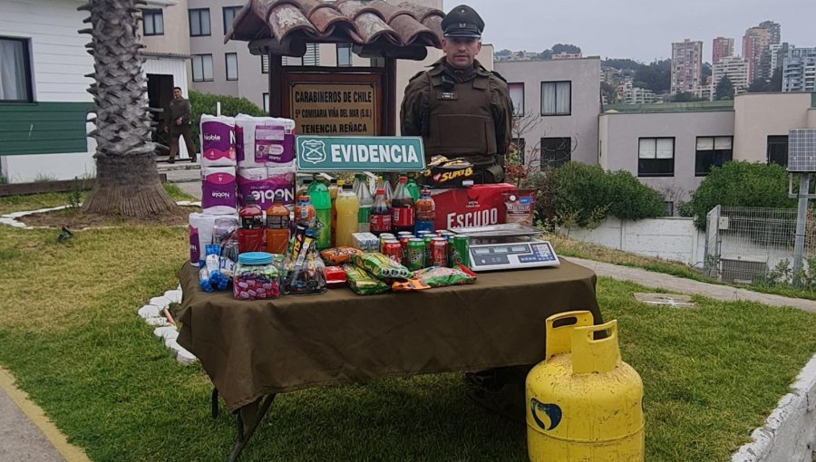 Detienen en Viña del Mar a dos hombres que mantenían especies que previamente habían sido robadas a un local en Concón