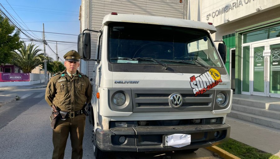 Camión robado en Viña del Mar fue recuperado minutos más tarde en la ruta 68 de Casablanca: dos sujetos fueron detenidos