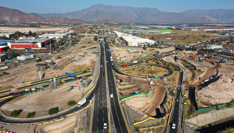 Obras de Vespucio Norte con el enlace de la ruta 68 llevan un 40% de avance: ha generado más de 400 empleos