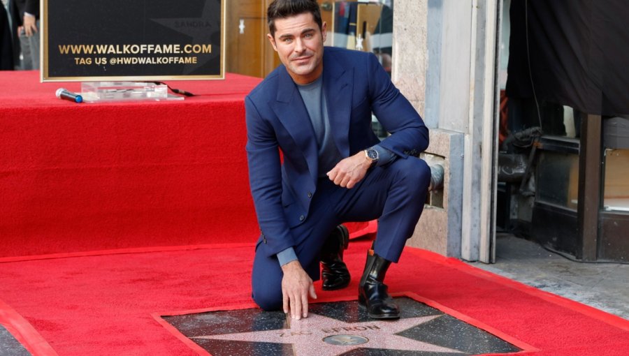 Zac Efron fue reconocido con su estrella en el Paseo de la Fama de Hollywood