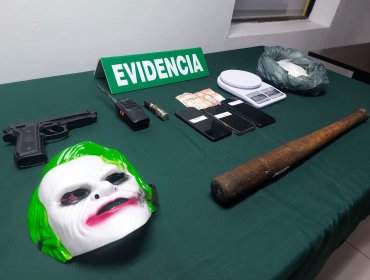 Detienen a sujetos que percutaron disparos en Reñaca Alto: portaban arma, droga y elementos para cometer delitos