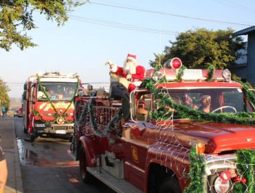 Bomberos de Concón realizará la tradicional Caravana de Navidad este sábado 23