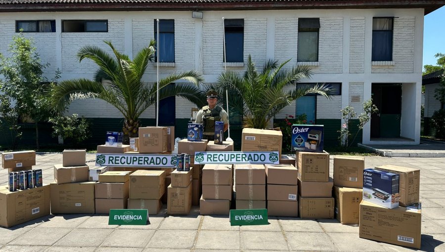 Recuperan millonaria carga de electrodomésticos robada a camión en Américo Vespucio con la ruta 68