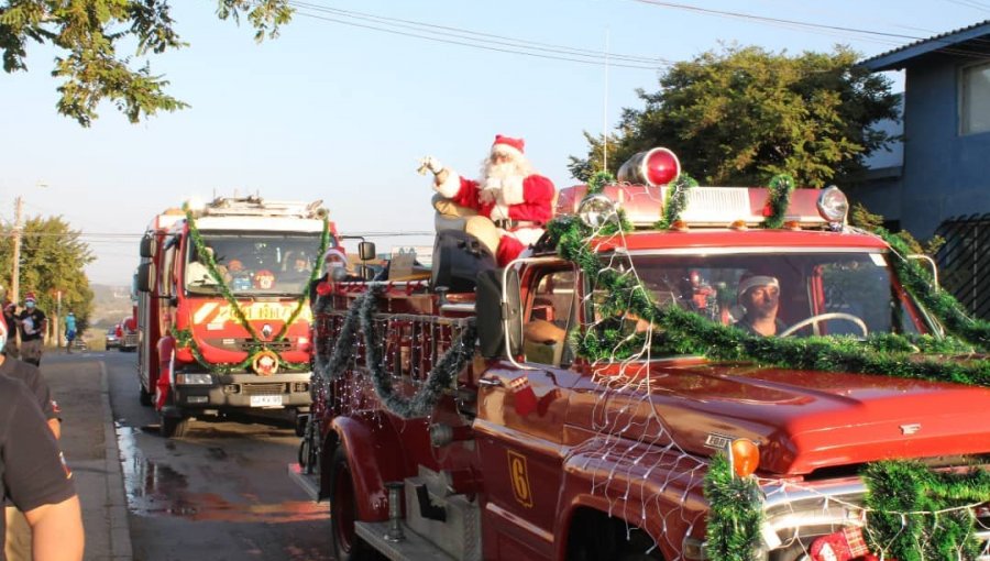 Bomberos de Concón realizará la tradicional Caravana de Navidad este sábado 23