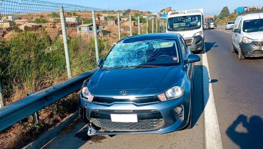 Ciclista pierde la vida tras ser colisionado por automóvil en el Troncal Sur de Quilpué: un segundo lesionado fue traslado al hospital