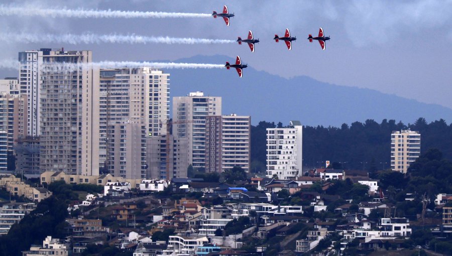 «Los Halcones» de la FACh realizaron espectáculo para conmemorar el aniversario Nº149 de Viña del Mar