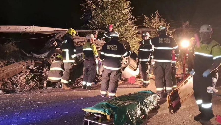 Choque contra un poste le costó la vida a una persona en la comuna de Santa María