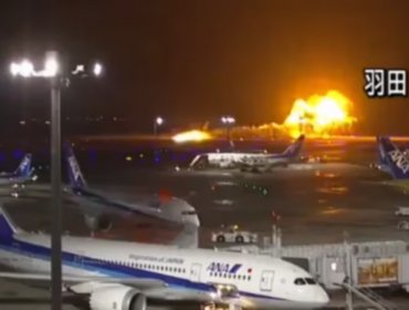 Confirman al menos cinco muertos en choque de aviones en el aeropuerto de Tokio