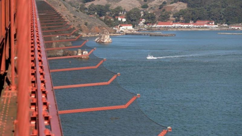 San Francisco finalmente instala redes para evitar suicidios en el icónico puente Golden Gate