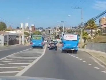 Irresponsable práctica de microbuses queda al descubierto en Concón