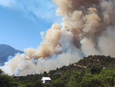 Decretan Alerta Roja por "comportamiento extremo" de incendio forestal que amenaza a viviendas en Quilpué