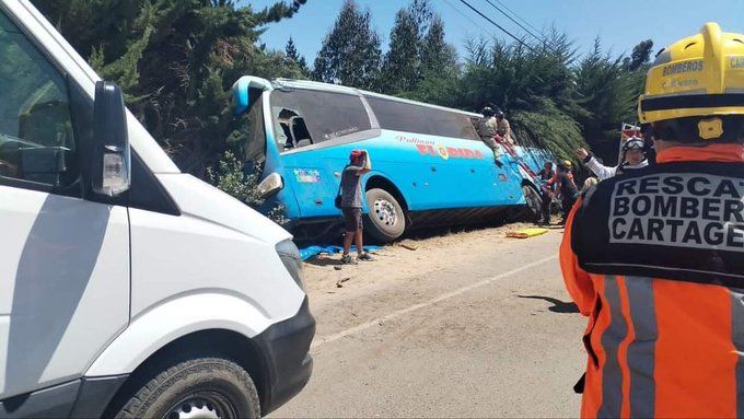 Tragedia en la carretera cerca de Cartagena: Bus choca con un árbol dejando al menos 10 lesionados y un fallecido