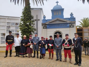 Día del Veterano de la Guerra del Pacífico fue conmemorado en el Cementerio Nº3 de Playa Ancha en Valparaíso